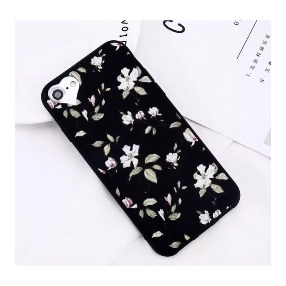 Black Floral iPhone Case